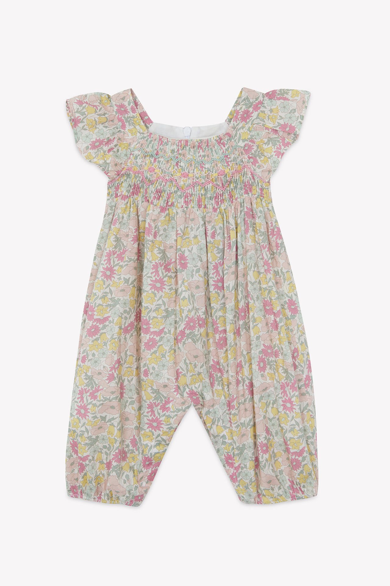 Kız Bebek Çiçek Desenli Tulum - Combilong