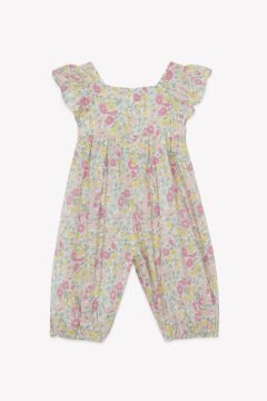 Kız Bebek Çiçek Desenli Tulum - Combilong