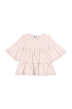 Kız Çocuk Kolları Volanlı T-Shirt