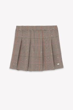 Kız Çocuk Pili Detaylı Ekoseli Etek