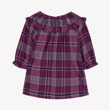 Kız Bebek Ekoseli Elbise