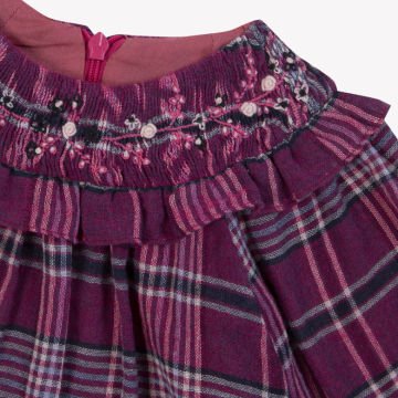 Kız Bebek Ekoseli Elbise