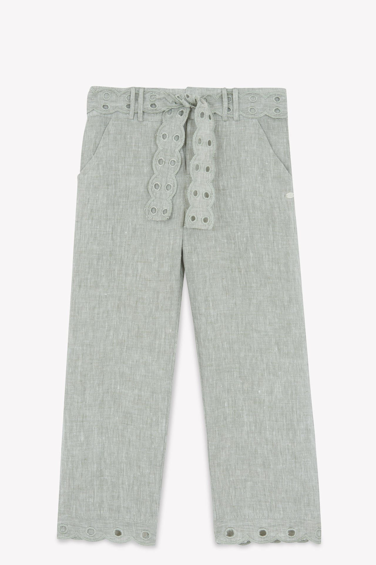 Kız Çocuk Keten Pantalon