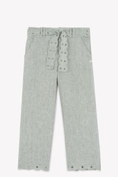 Kız Çocuk Keten Pantalon