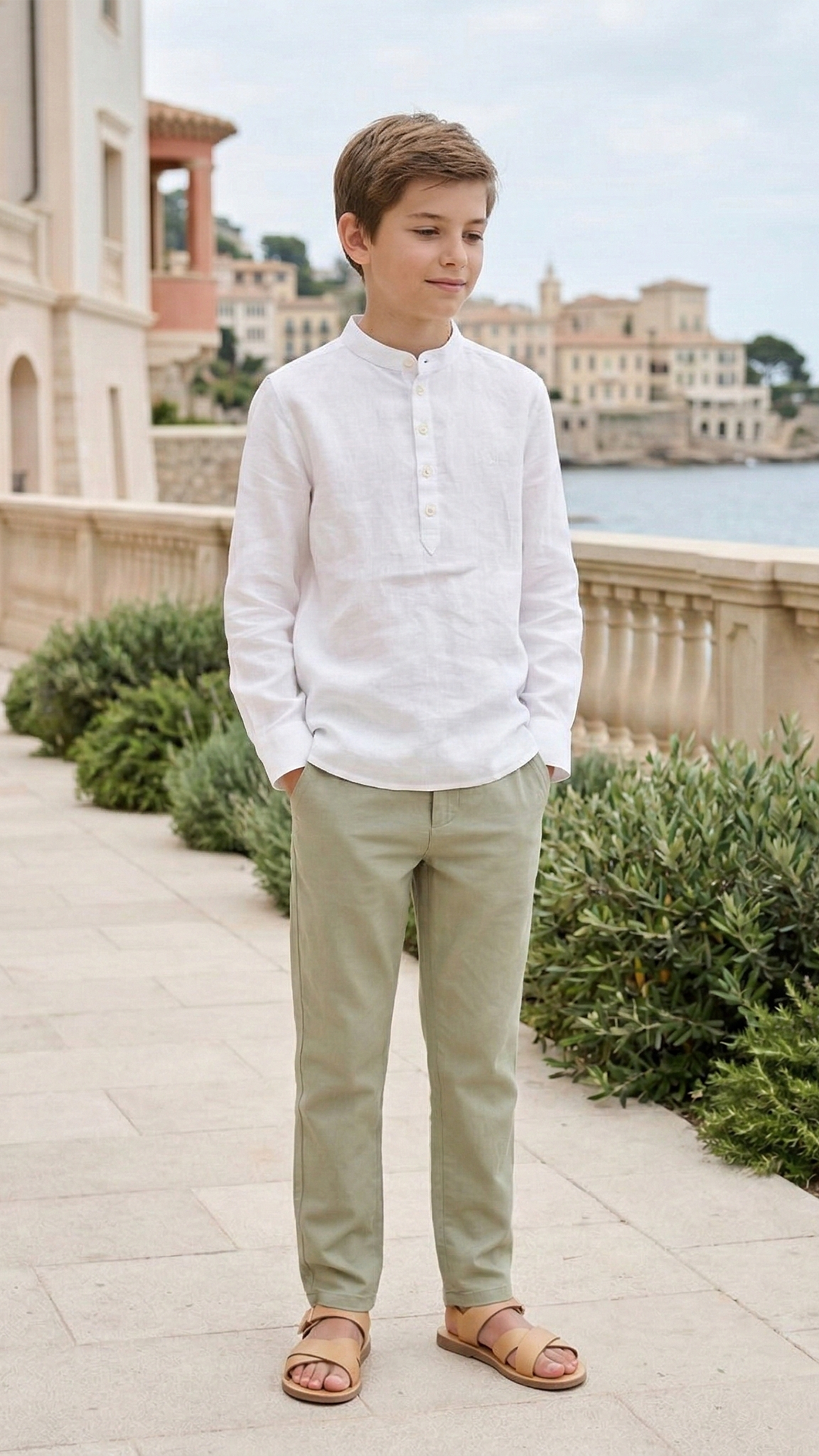Erkek Çocuk Keten Gömlek