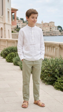 Erkek Çocuk Keten Gömlek