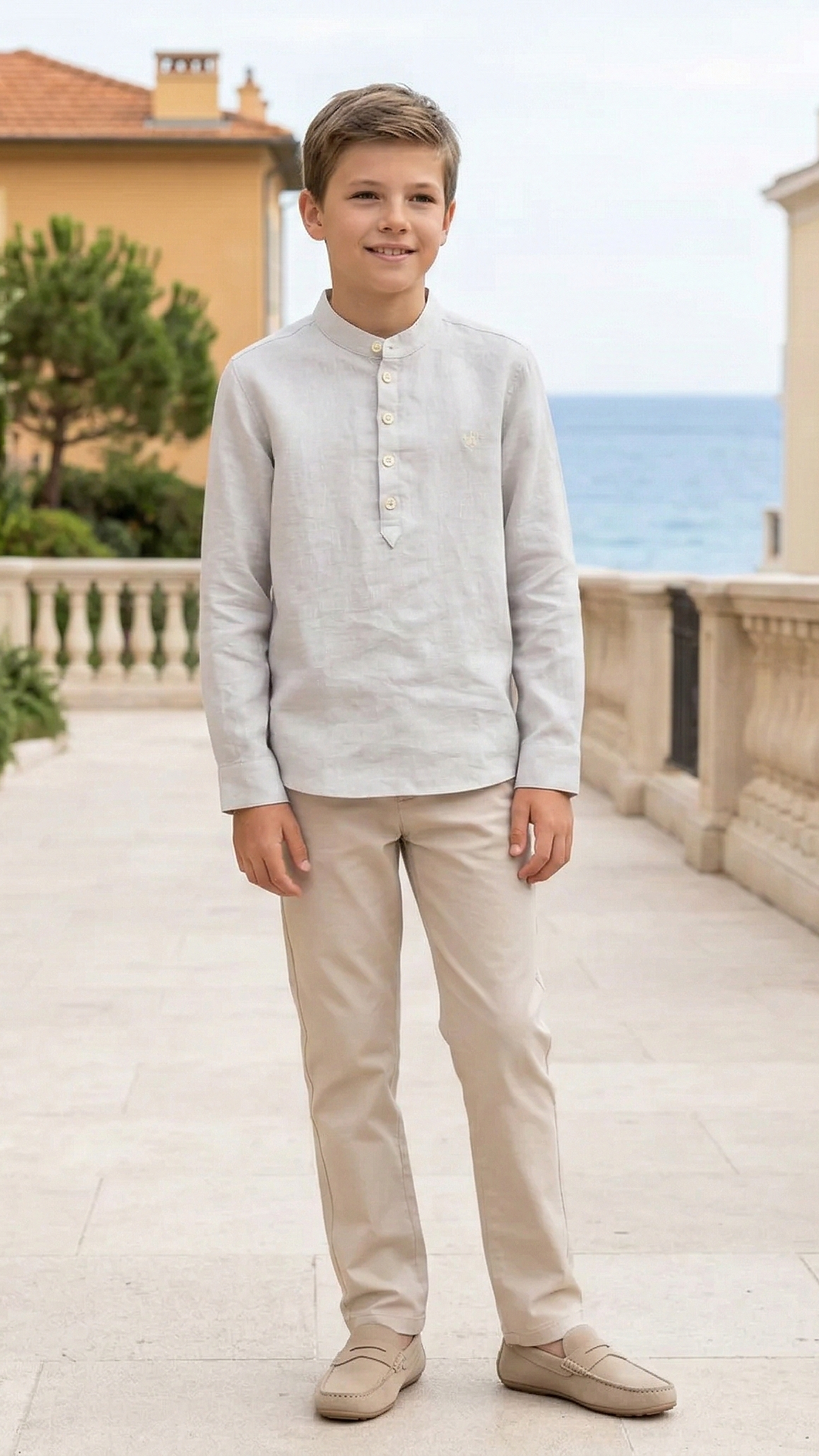 Erkek Çocuk Keten Gömlek