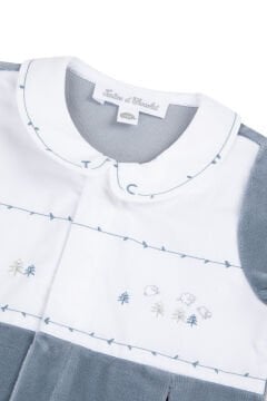 Erkek Bebek Önden Açılan Kadife Tulum