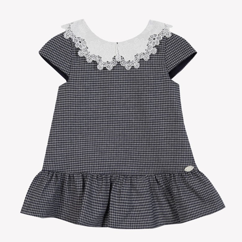 Kız Çocuk Dantel Yakalı Elbise