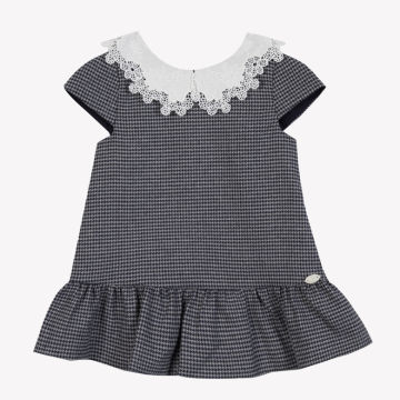 Kız Çocuk Dantel Yakalı Elbise