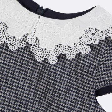 Kız Çocuk Dantel Yakalı Elbise