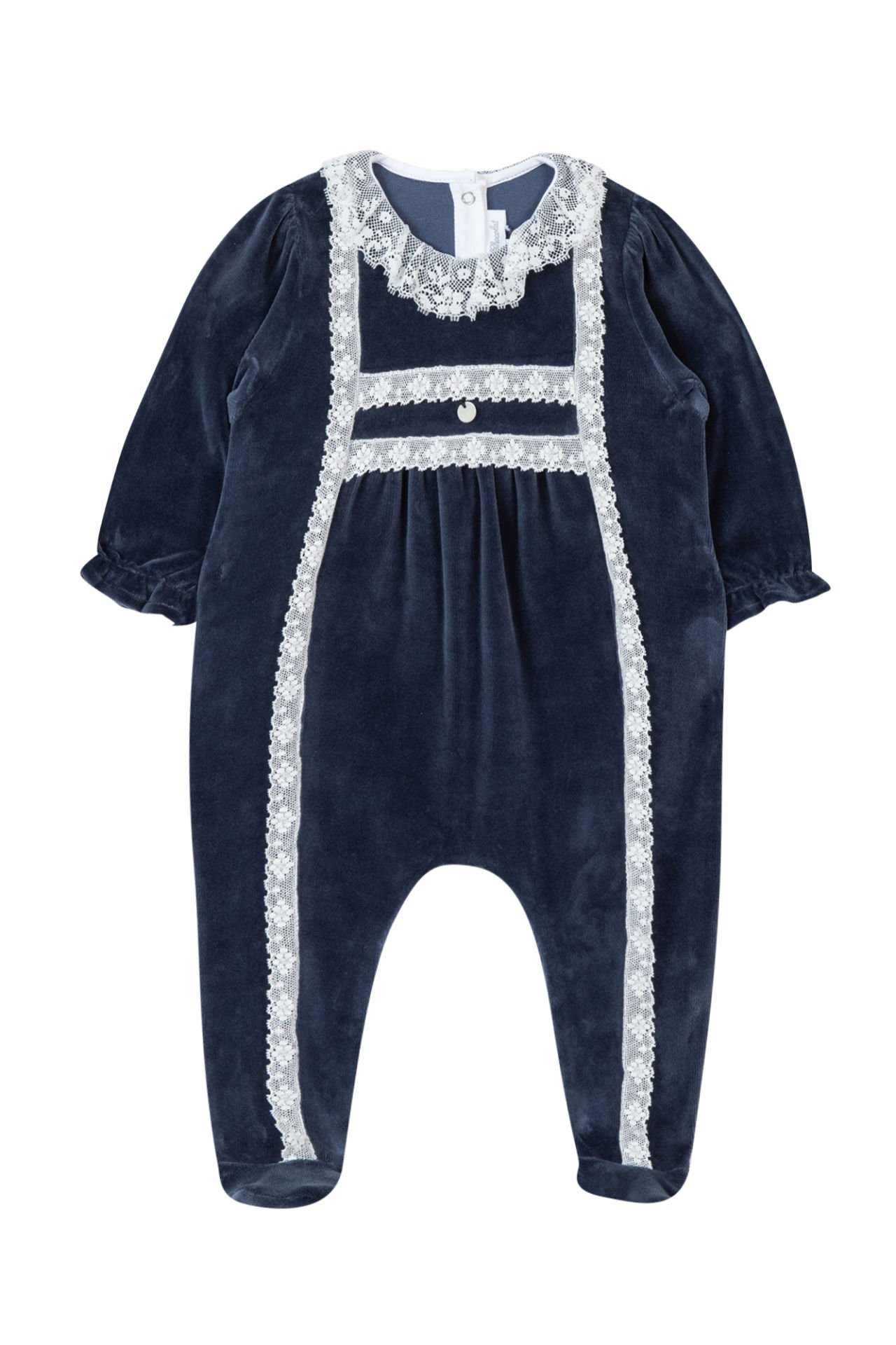 Kız Bebek Fistolu Kadife Tulum