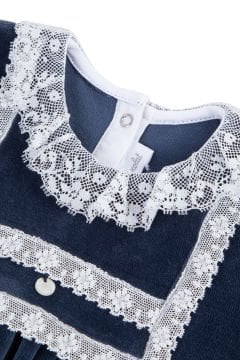 Kız Bebek Fistolu Kadife Tulum