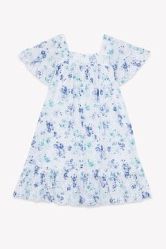 Kız Çocuk Çiçek Desenli Koton Elbise