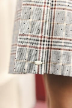 Kız Çocuk Kısa Kollu Kareli Elbise