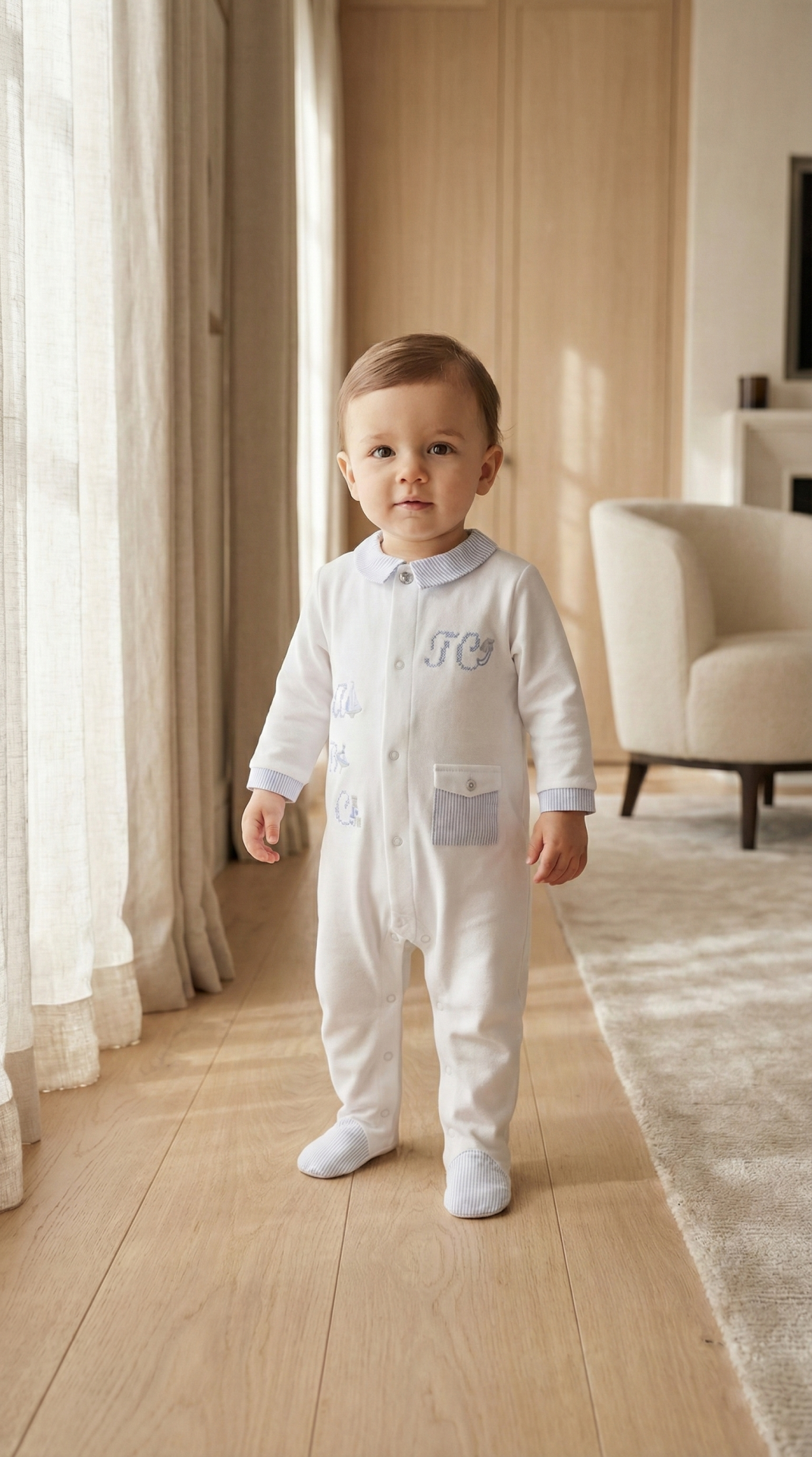 Oxford Erkek Bebek Tulum