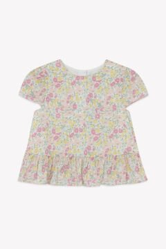 Kız Çocuk Çiçek Desenli Tunik + Şort Set