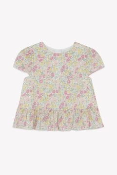 Kız Çocuk Çiçek Desenli Tunik + Şort Set