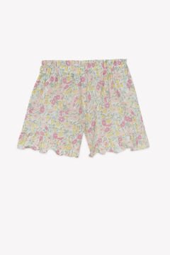 Kız Çocuk Çiçek Desenli Tunik + Şort Set