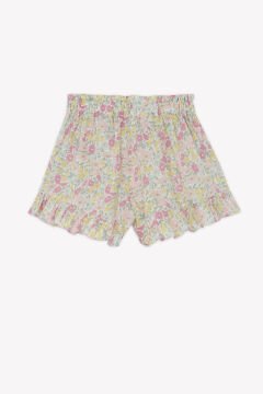 Kız Çocuk Çiçek Desenli Tunik + Şort Set