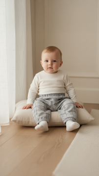 Erkek Bebek Ekoseli Pantalon