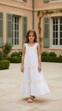 Kız Çocuk Askılı Maxi Elbise