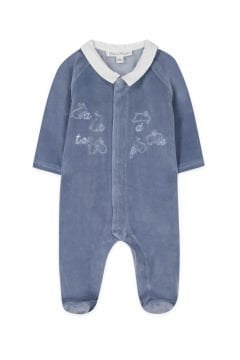 Erkek Bebek Kadife Tulum