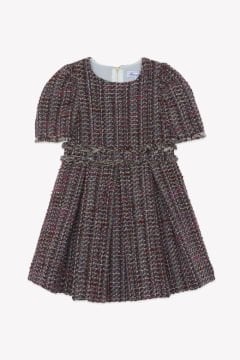 Kız Çocuk Kısa Kollu Tüvit Elbise