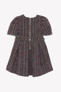 Kız Çocuk Kısa Kollu Tüvit Elbise