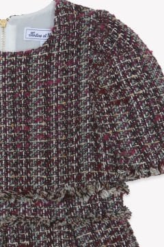 Kız Çocuk Kısa Kollu Tüvit Elbise