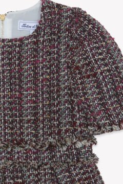 Kız Çocuk Kısa Kollu Tüvit Elbise