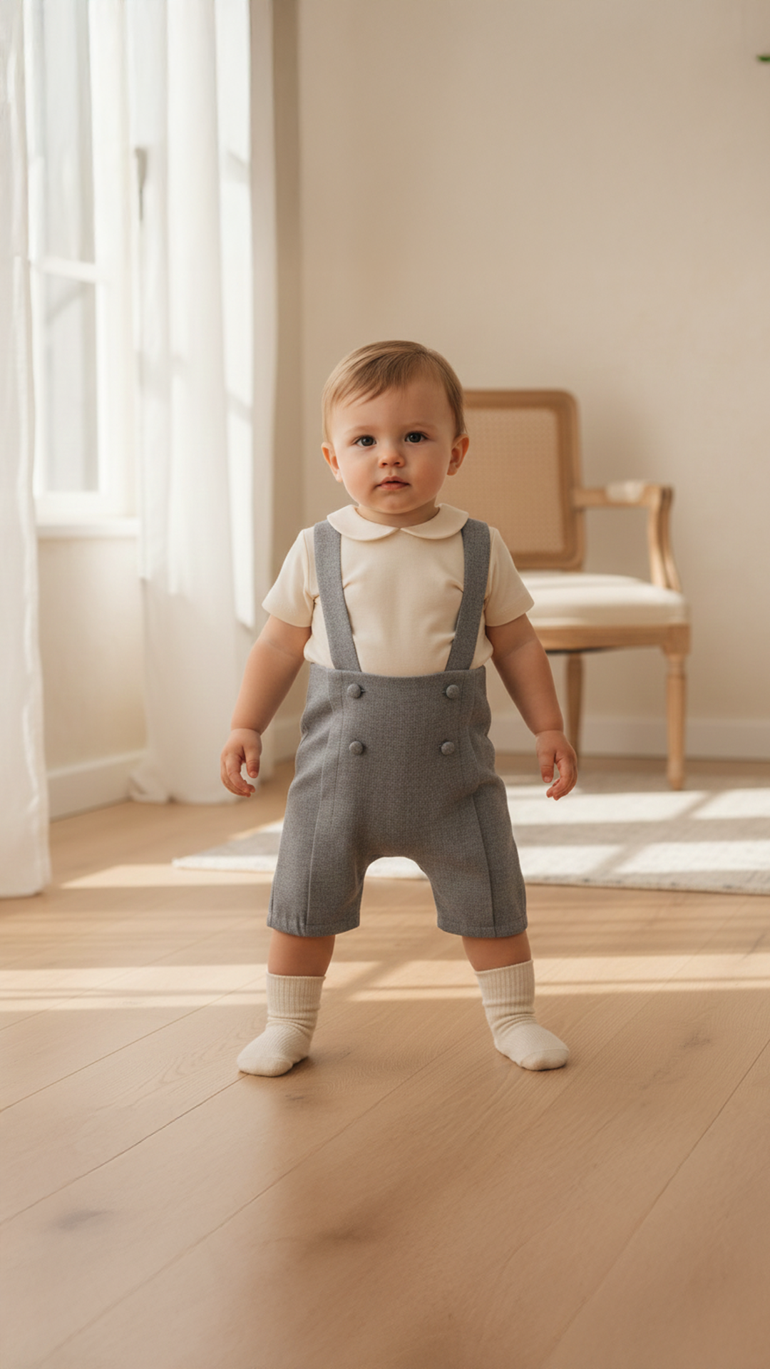 Erkek Bebek Askılı Ceremonie Pantalon