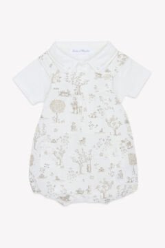 Bebek Body + Şortlu Salopet Set