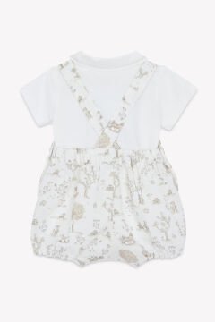 Bebek Body + Şortlu Salopet Set