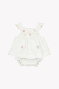 Kız Bebek Askılı Tunik + Bloomer Set