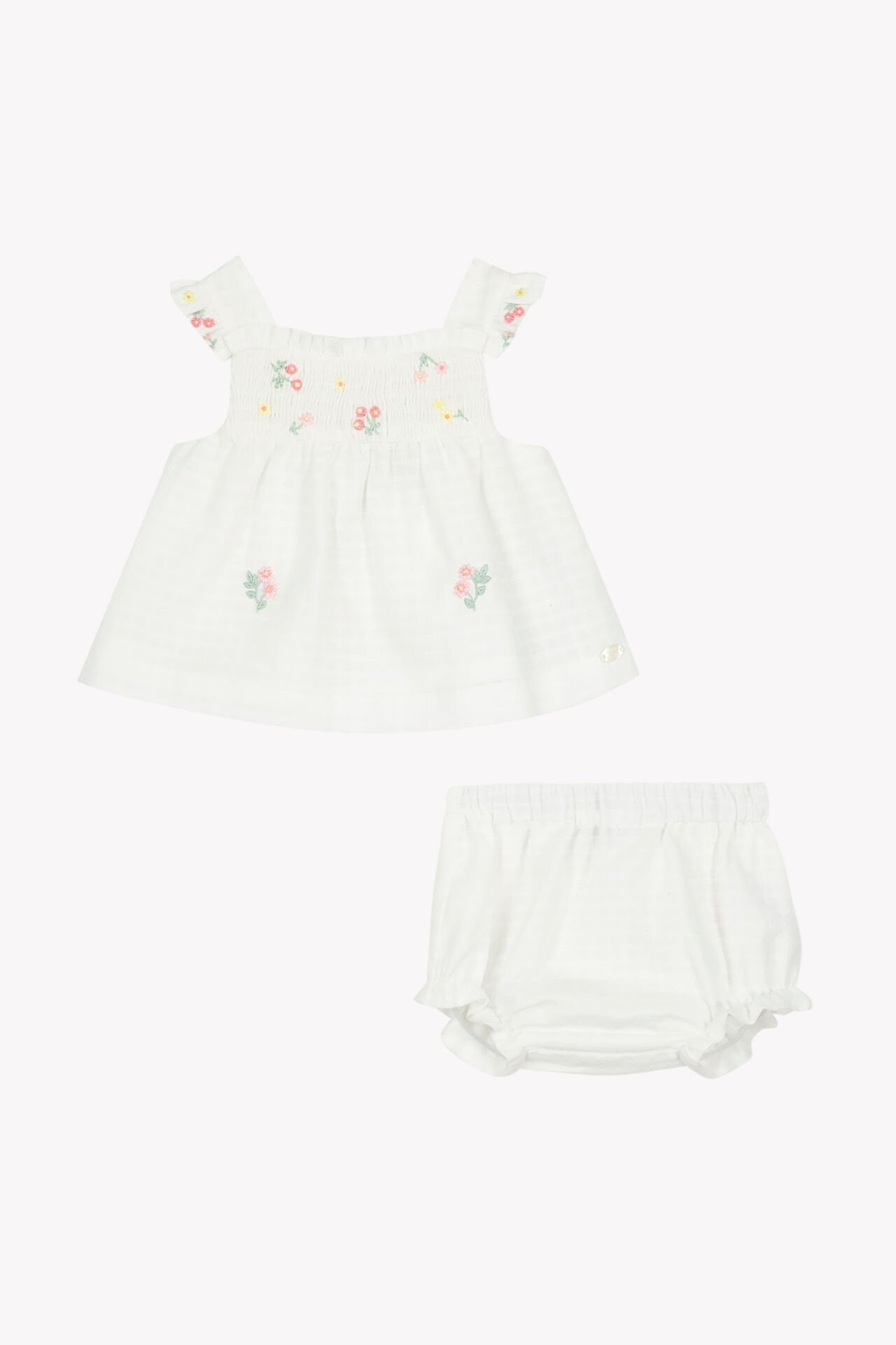 Kız Bebek Askılı Tunik + Bloomer Set