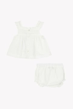 Kız Bebek Askılı Tunik + Bloomer Set