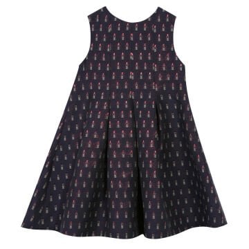 Kız Çocuk Kolsuz Şık Jacquard Elbise