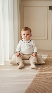 Erkek Bebek Uzun Kollu Polo T-Shirt