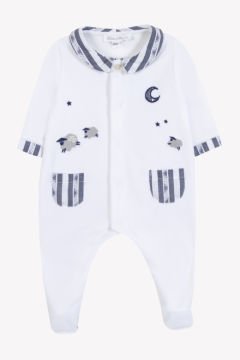 Erkek Bebek Garda Yakalı Kadife Tulum