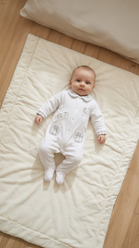 Erkek Bebek Garda Yakalı Kadife Tulum