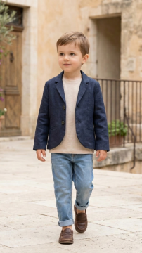 Erkek Çocuk Keten Blazer Ceket (Yazlık)