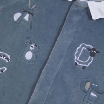 Erkek Bebek Kadife Tulum