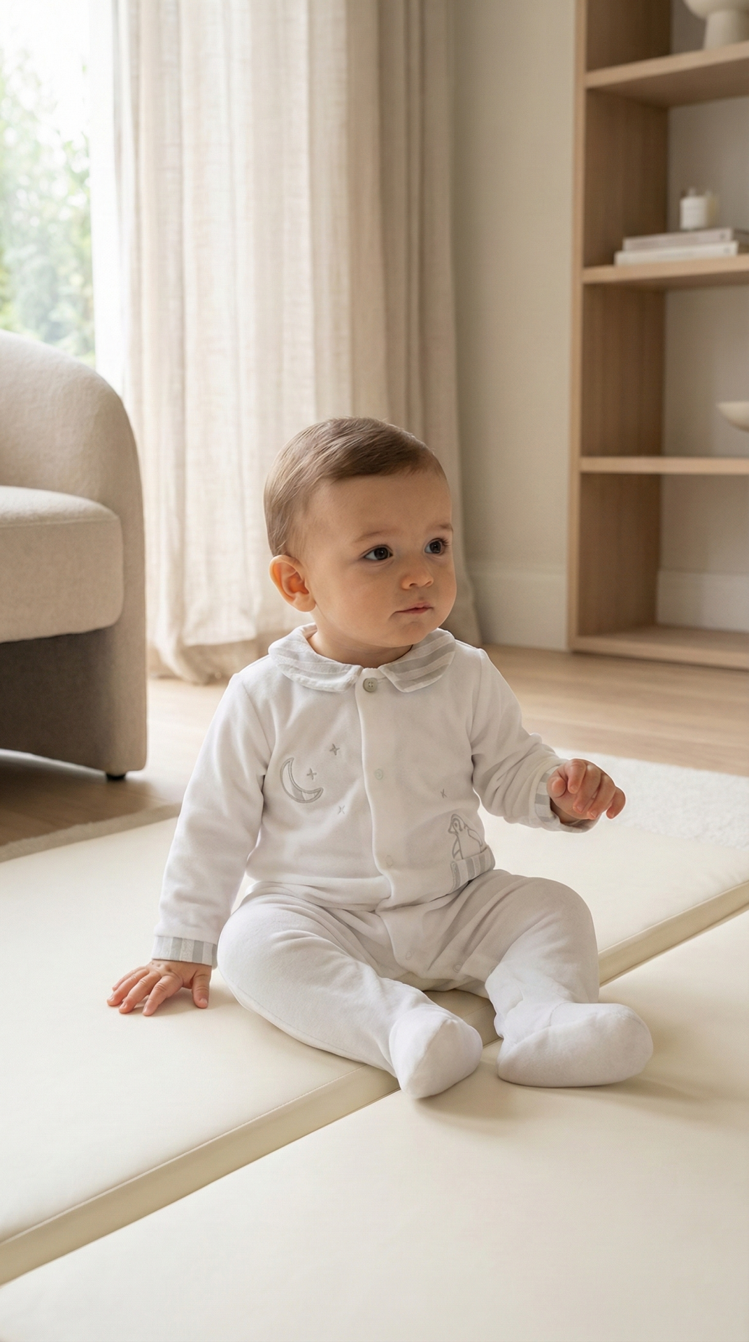 Erkek Bebek Kadife Tulum