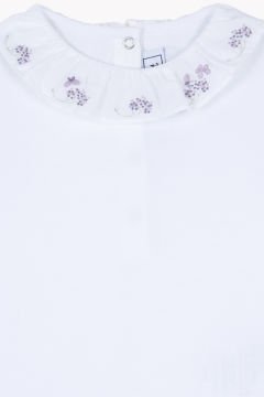 Kız Bebek Kısa kollu Nakışlı Body