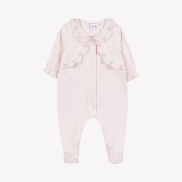 Kız Bebek Nakışlı Coton Tulum