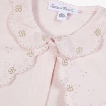 Kız Bebek Nakışlı Coton Tulum