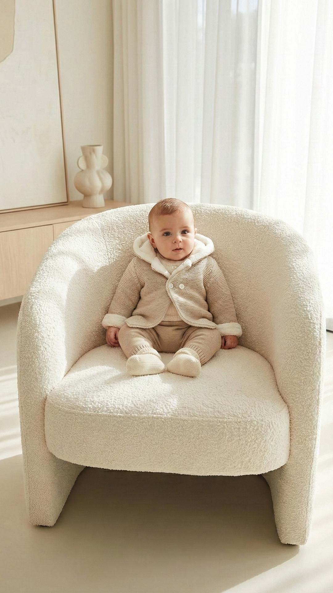 Bebek Muflonlu Triko Mont