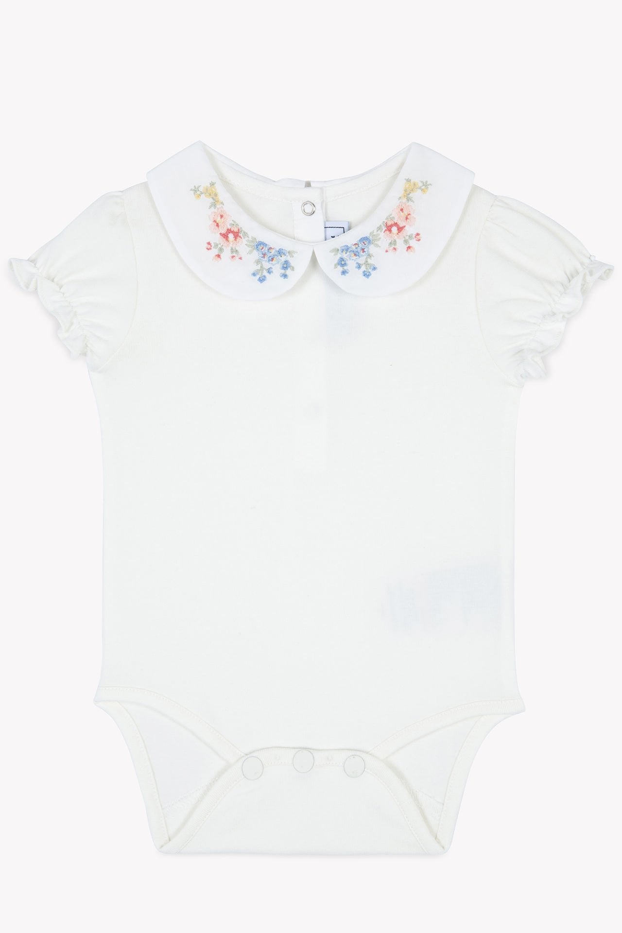 Kız Bebek Kısa kollu Nakışlı Body