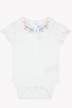Kız Bebek Kısa kollu Nakışlı Body